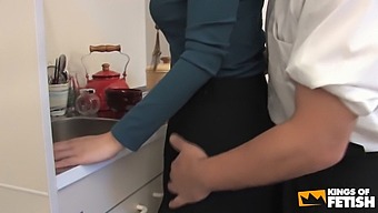 Asian Babe With A Hairy Pussy Masturbates With Toys In Front Of Her Boss