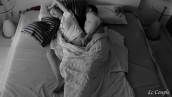 Intimate Moment Of An Amateur Couple Caught On Hidden Camera In Their Bedroom
