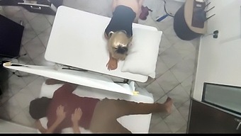 A Sensual Massage Session For A Stunning Wife, Supervised By Her Husband In A Couples' Massage Parlor. The Encounter Is Captured As The Wife Is Expertly Pleasured By The Masseur And Then Taken By Him While Her Husband Watches Ntr
