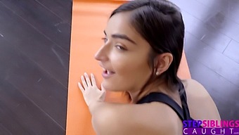 Stepsisters Emily Willis And Ava Taylor In Intense Yoga Session