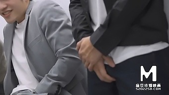 Asian Babe With Big Ass Enjoys Hardcore Group Sex