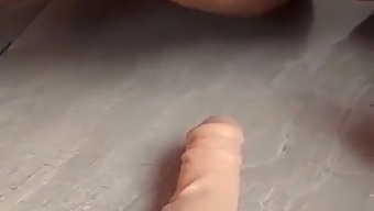 Bbw Babe Enjoys Intense Anal Play With A Large Dildo